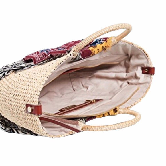 new Sam Edelman ꕥ Jaelynn Straw Crossbody Tote ꕥ - Picture 5 of 14